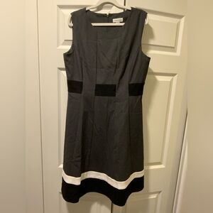 Calvin Klein Gray and Black Dress